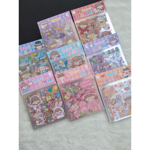 

[Canaya] DESAIN RANDOM Sticker Sheet Random Cute Girl Kartun Cat|| Sticker Kucing || Sticker simple PET kisscut || bujo || Deco || Aesthetic || Journal || Dekorasi