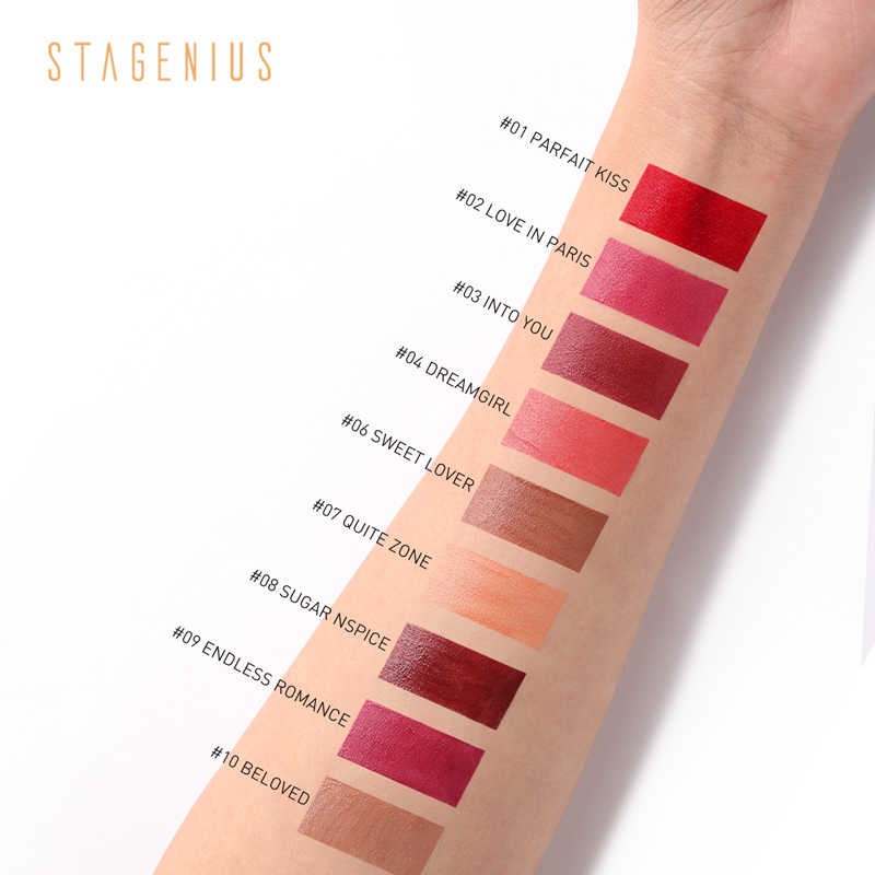 (READY &amp; ORI) STAGENIUS 9 Colors Matte Liquid Lipstick SG09