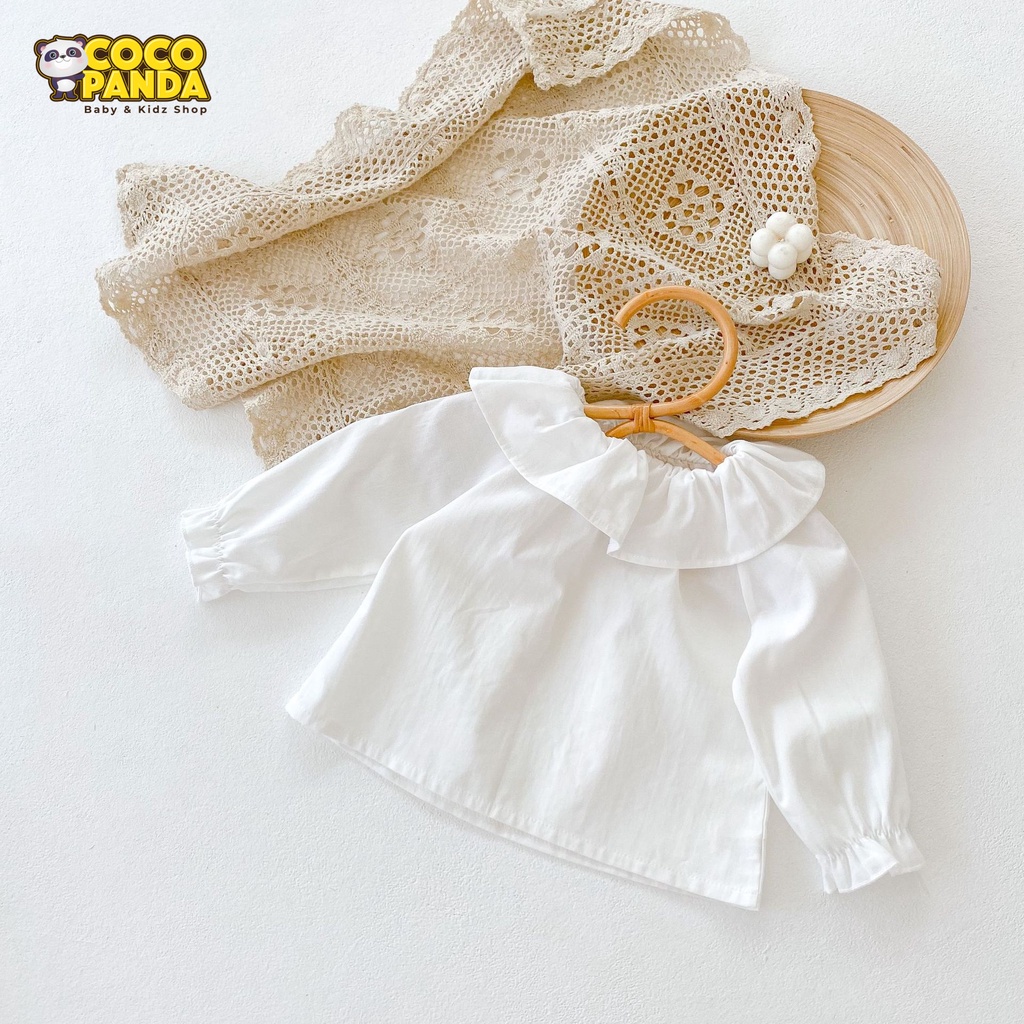 LIL BEE Blouse / Atasan Korea Putih Bayi Balita Anak Perempuan 1-3 Tahun