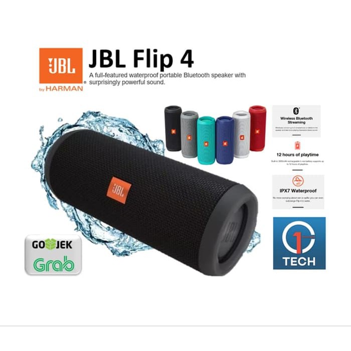 JBL FLIP 4 BLUETOOTH SPEAKER ORIGINAL 1 TAHUN GARANSI