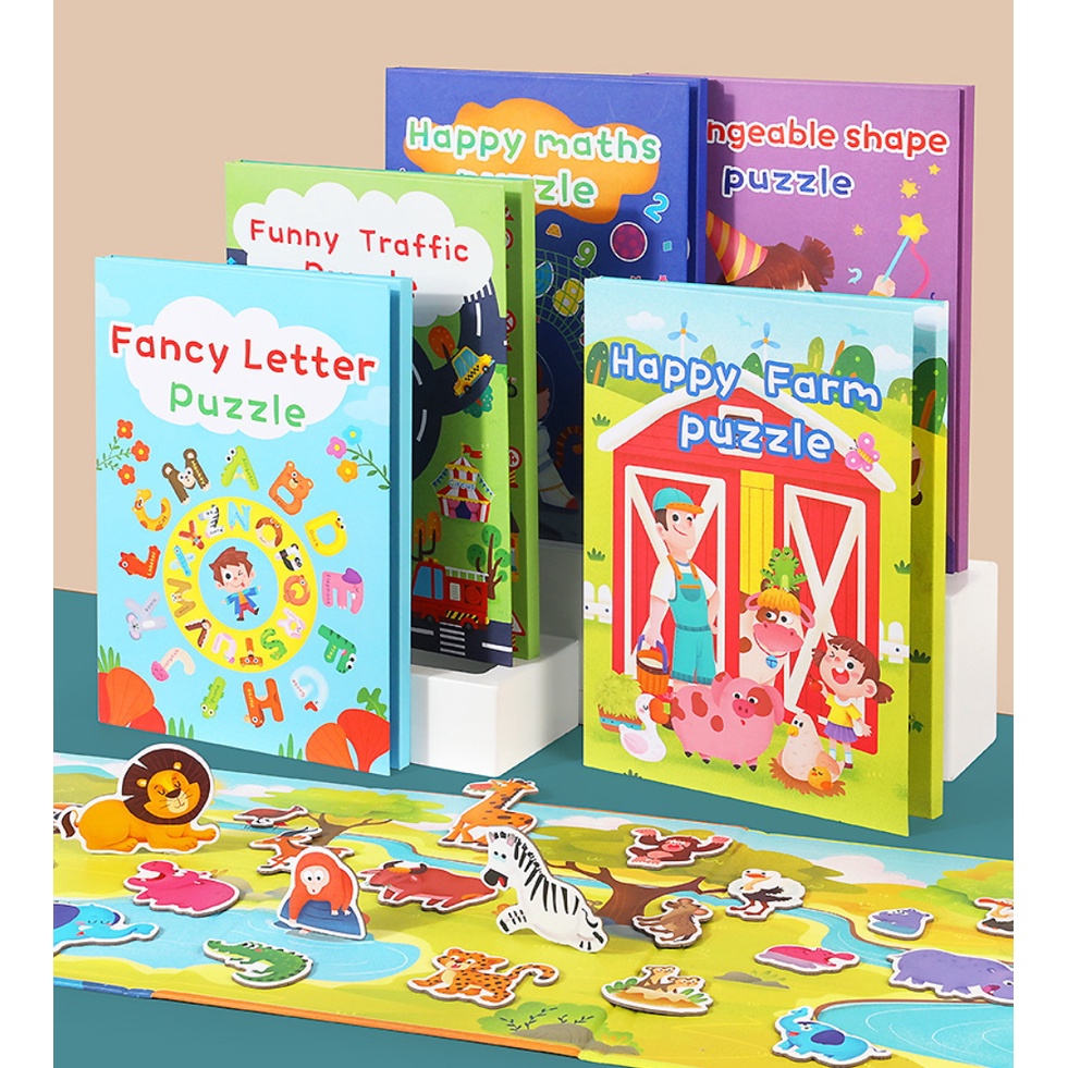 [LOGU] Buku magnet huruf angka, Fun Magnetic Puzzle book,