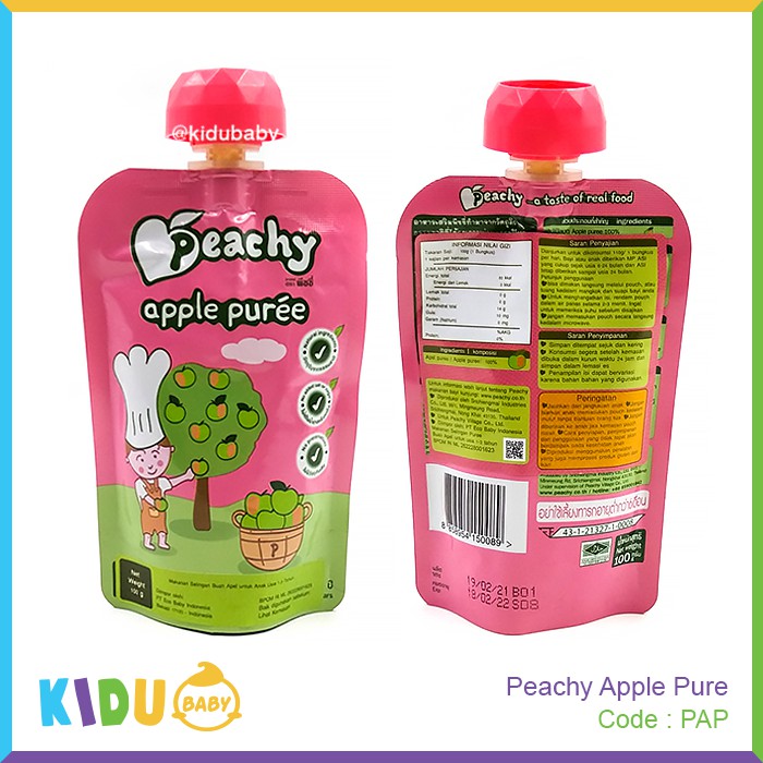 Peachy Puree dan Smoothie Snack Sehat Bayi / Cemilan Sehat Bayi &amp; Anak / Kidu Baby