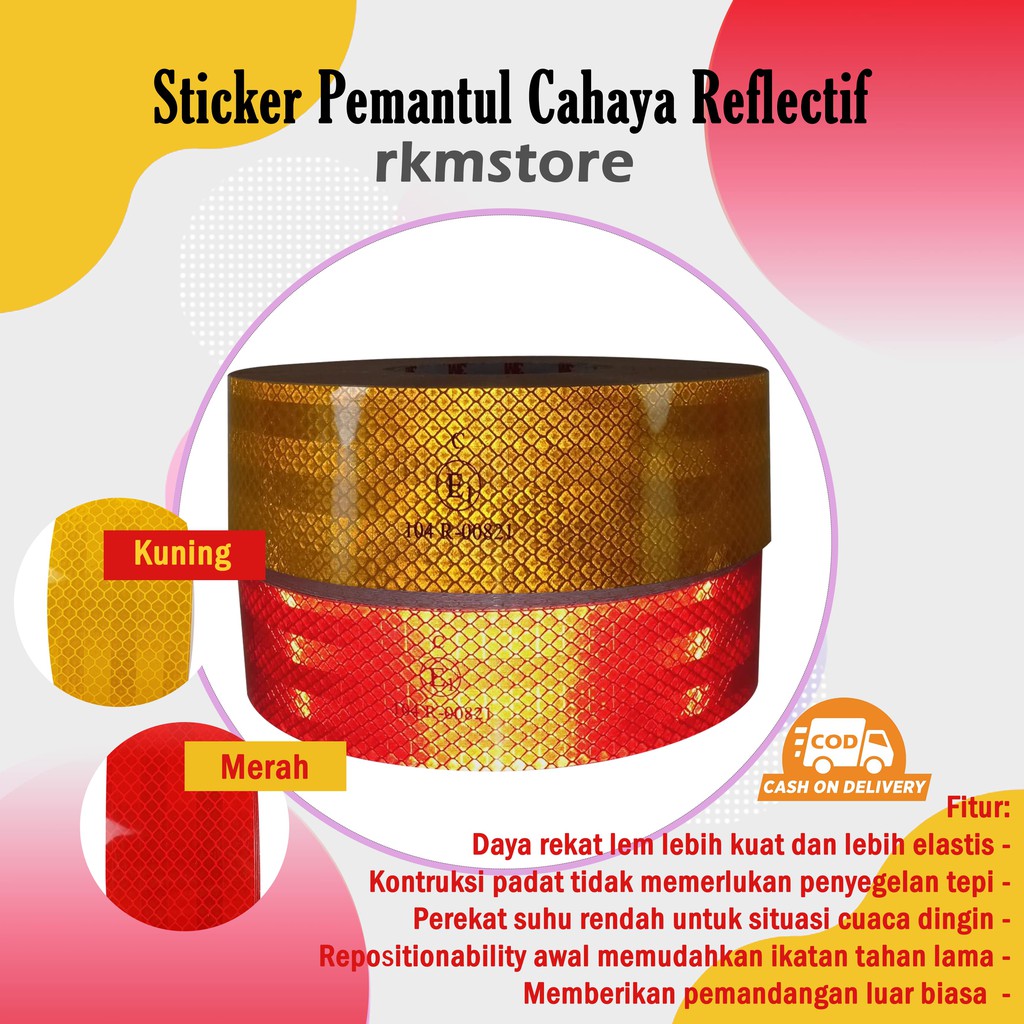

POTONGAN 60cm x 5cm Alat Pemantul Cahaya Sticker Reflectif APCT Lakban