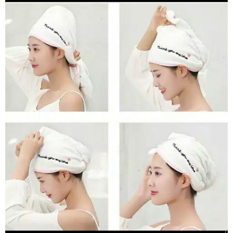 HANDUK KERAMAS MICROFIBER MAGIC TOWEL RAPID DRY HAIR TURBAN GOOD QUALITY