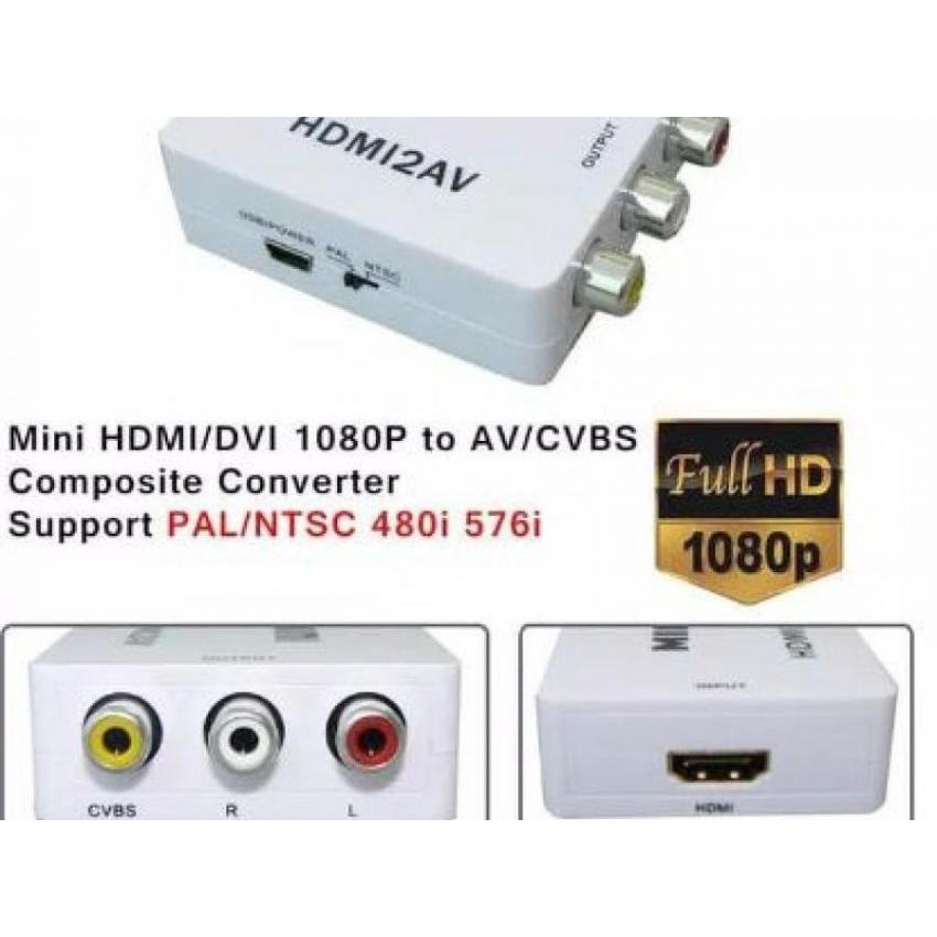 HDMI to AV RCA converter adapter//HDMI to AV RCA converter adapter