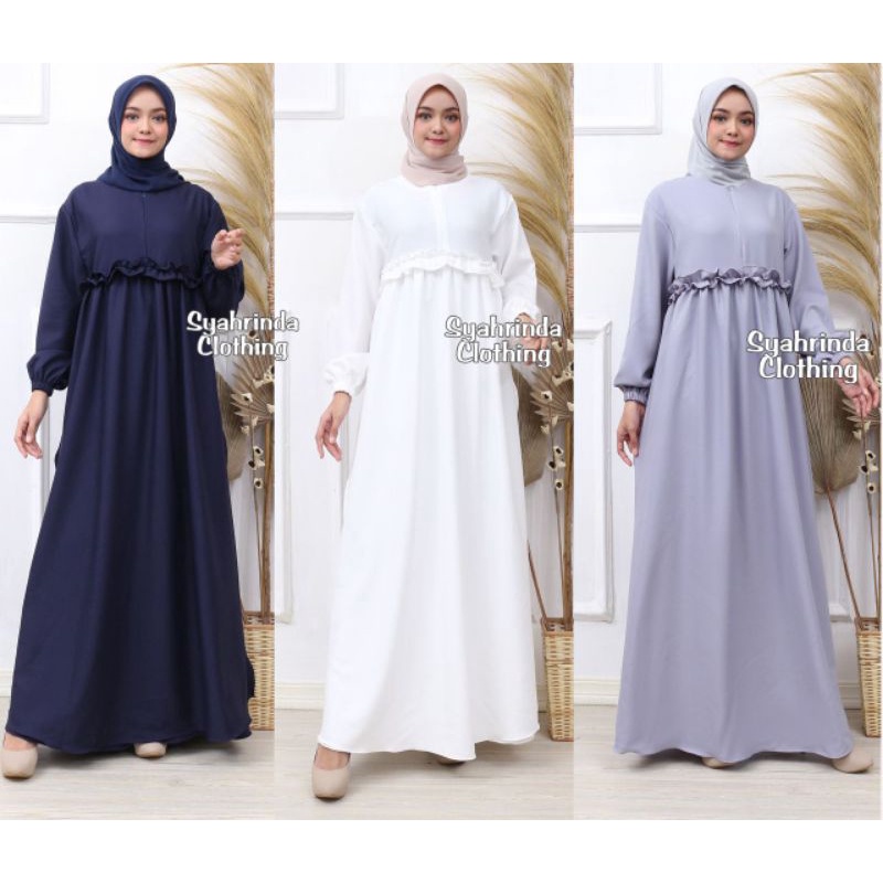 Gamis Panjang Polos Premium Import