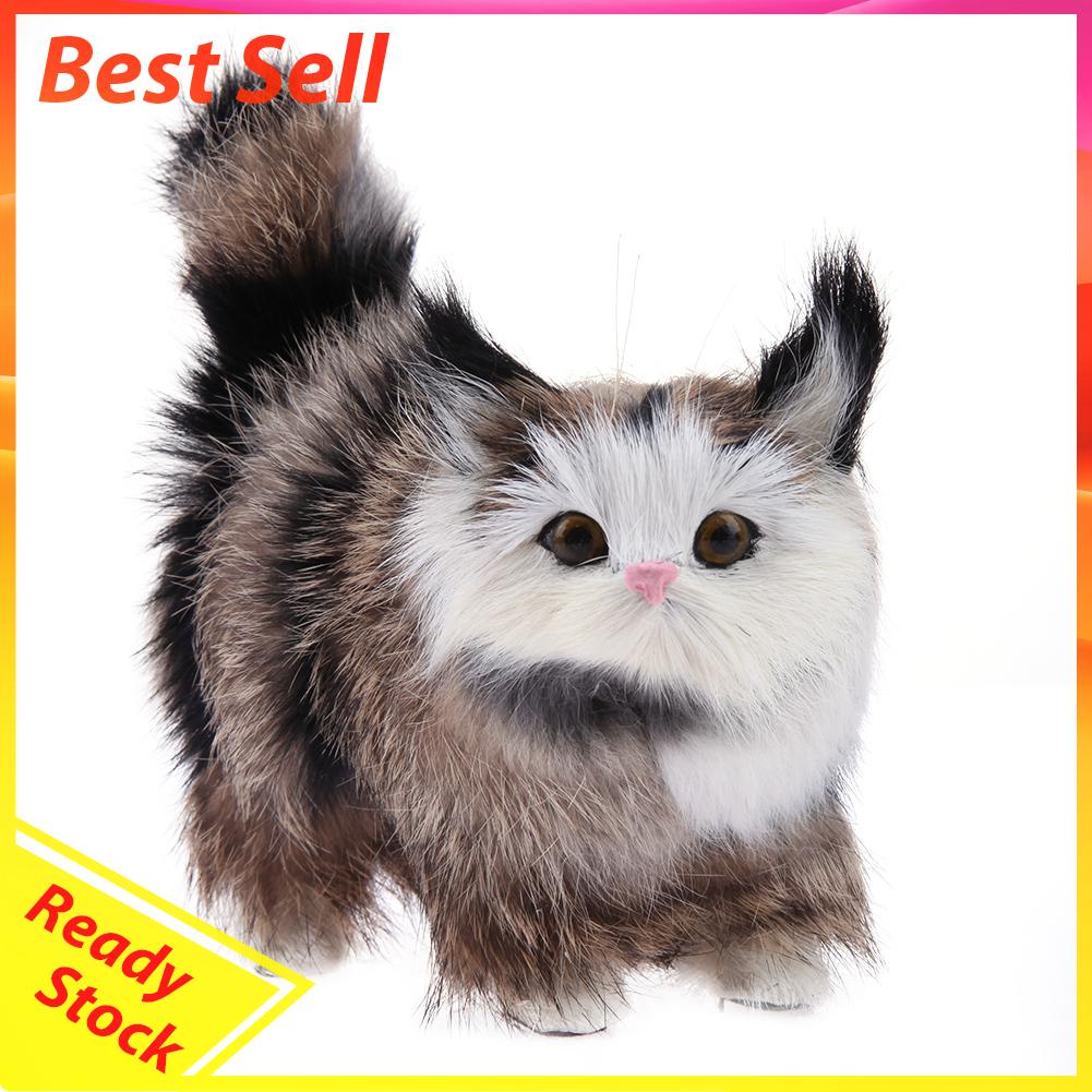 Mainan Boneka Stuffed Plush Simulasi Kucing Untuk Hadiah Anak