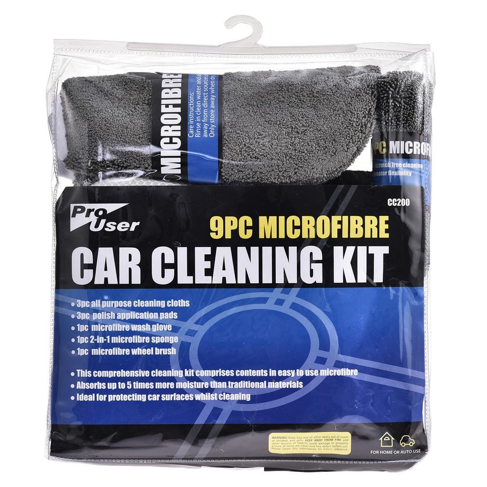 Car Wash Cleaning Kit Spons Cuci Mobil 9 PCS - CC200 - Gray