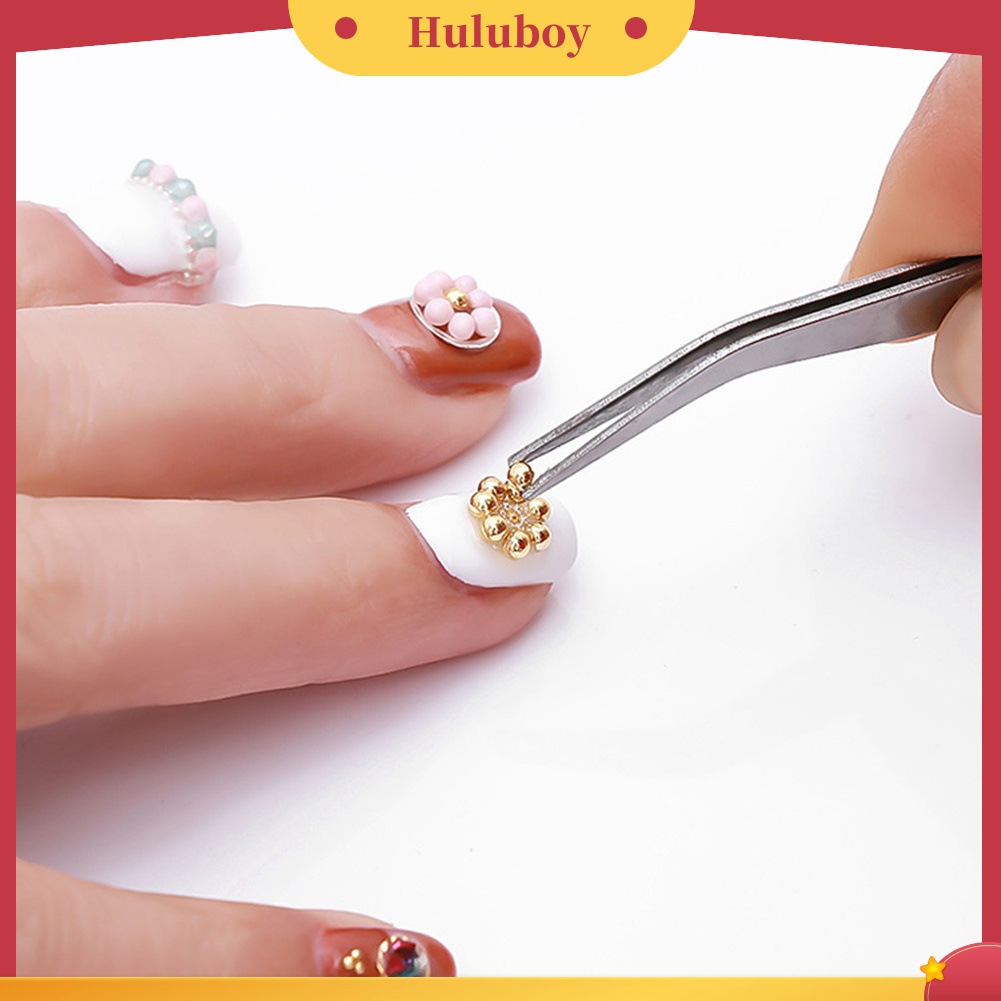 Huluboy Huluboy♡ Manik-manik Caviar Bola Metal 3D Ukuran Campur Untuk Dekorasi Manicure