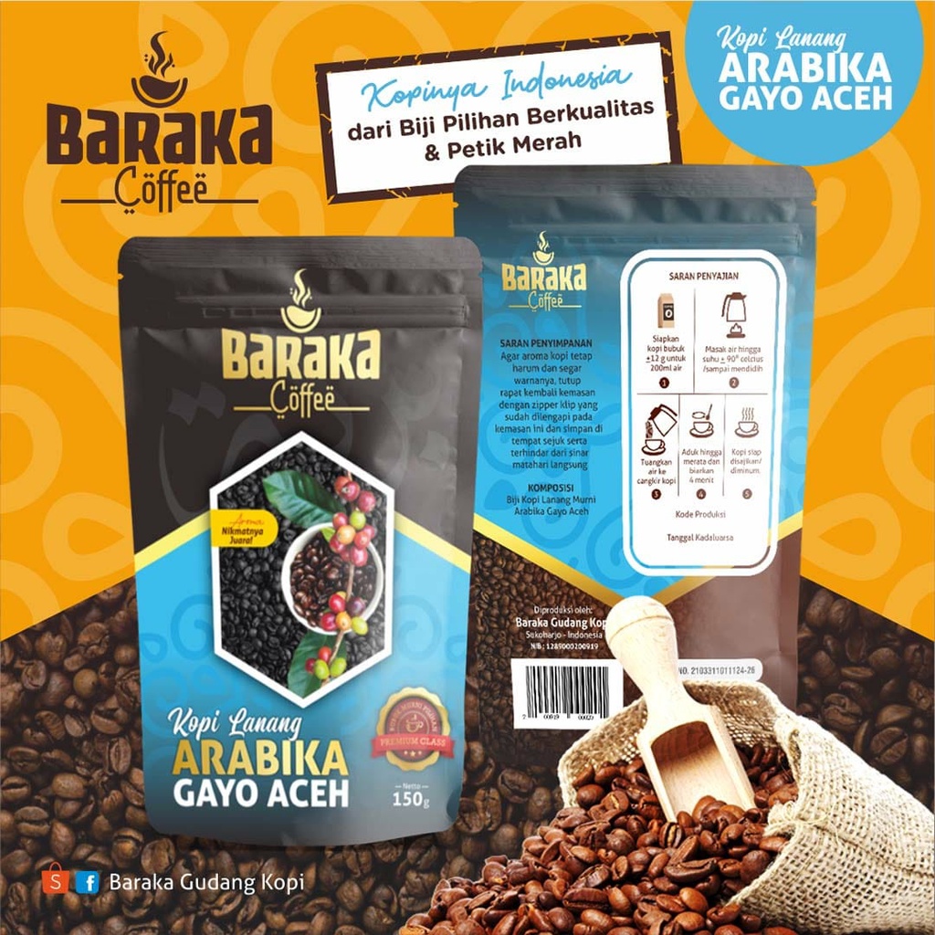 

Kopi Lanang Arabika Gayo Aceh Speciality Bubuk 150g