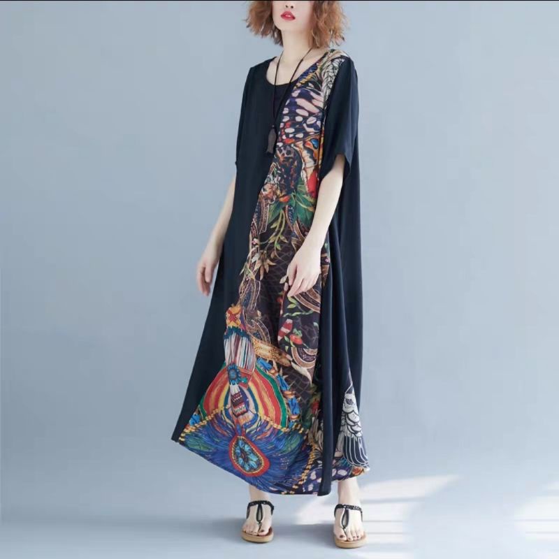 MDLV ~ 73006 Divania Loose Dress Oversize Dress Maxi Long Dress Fashion Import