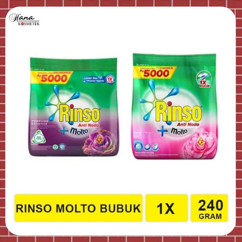 [RT] RINSO BUBUK SABUN CUCI PAKAIAN 240 GRAM