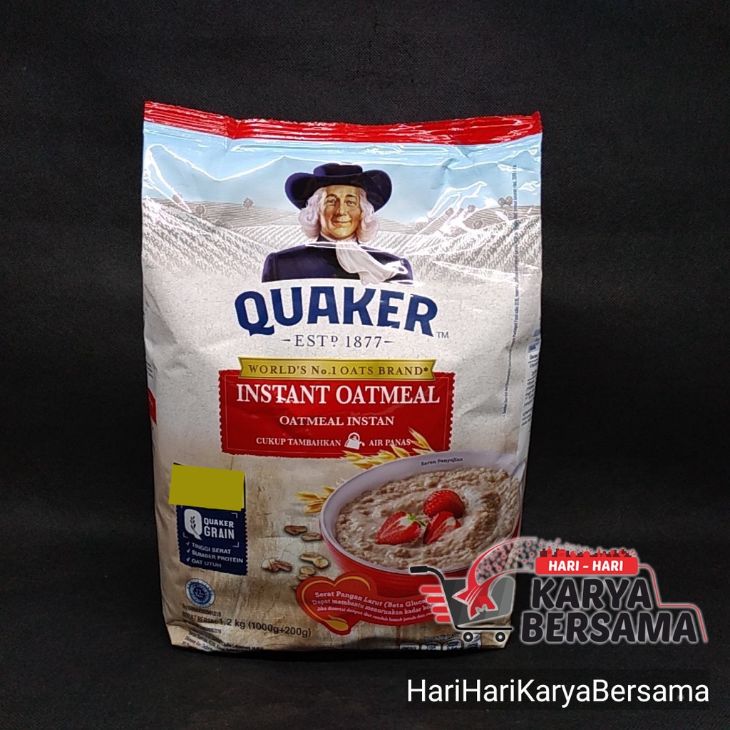 

QUAKER INSTANT OATMEAL POUCH 1.2KG