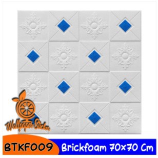 WALLPAPER 3D FOAM MOTIF BATIK BRICKFOAM 70CMX70CM WALLSTICKER