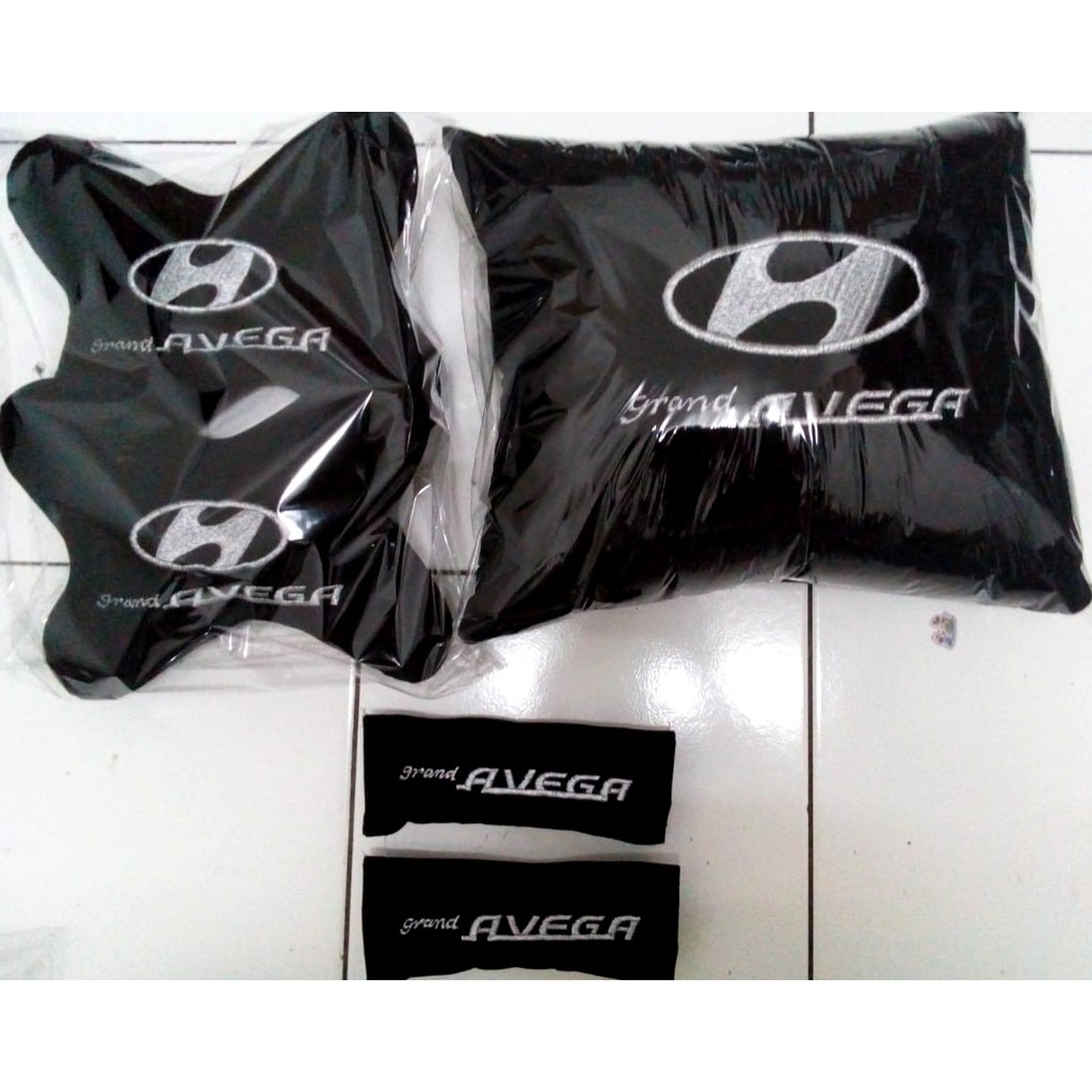 Bantal mobil Hyundai Grand Avega aksesoris variasi interior alas jok headrest sandaran punggung 3 in