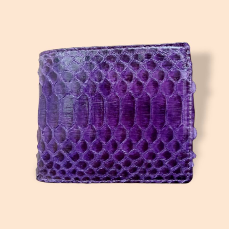 Dompet Pria Kulit Ular Python Asli - Ungu