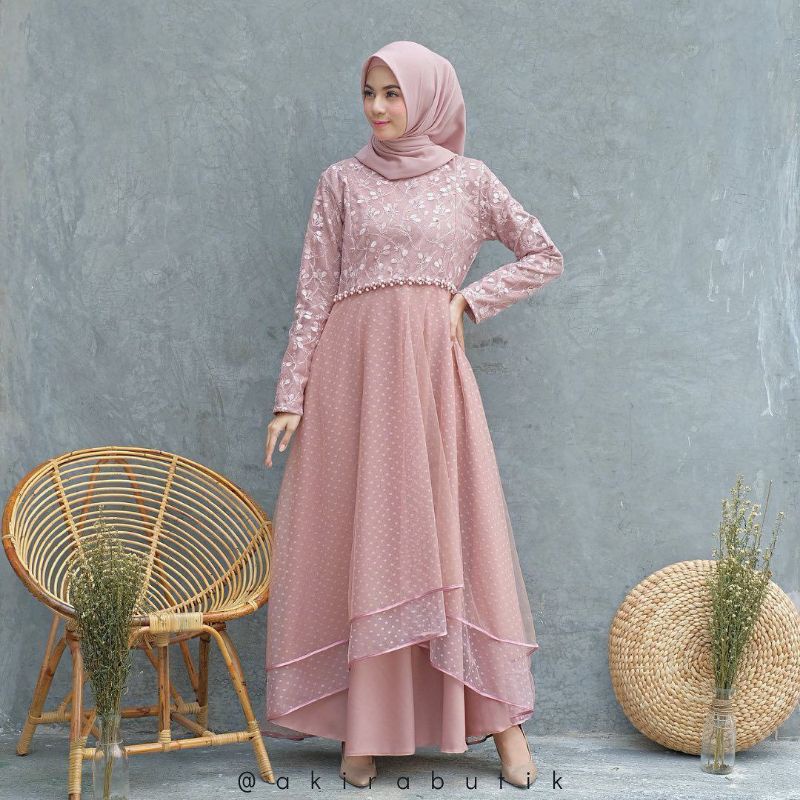 GAMIS PESTA MEWAH BELLE / BAJU PESTA MUSLIM / SERAGAMAN BRIDESMAID