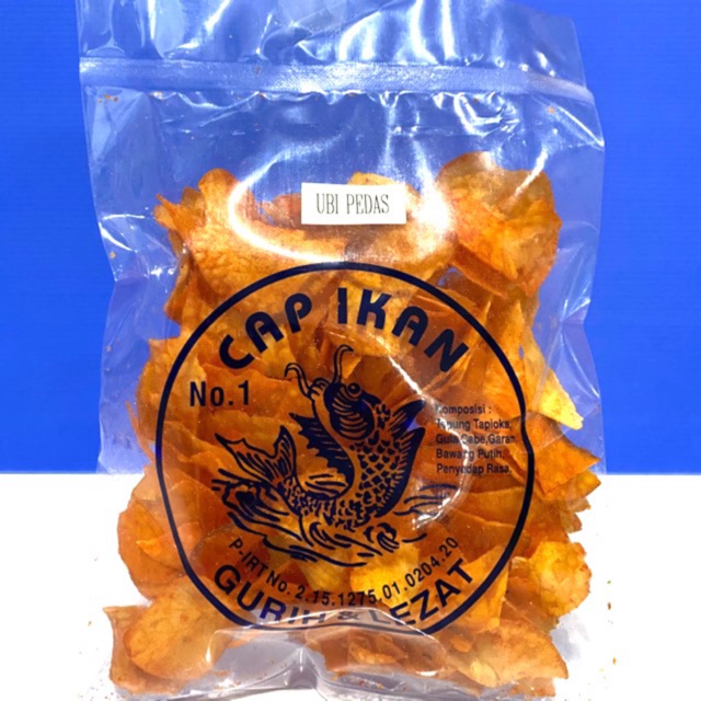 

Kerupuk cap ikan Singkong Ubi Balado & Original / keripik ubi pedas & original khas Medan