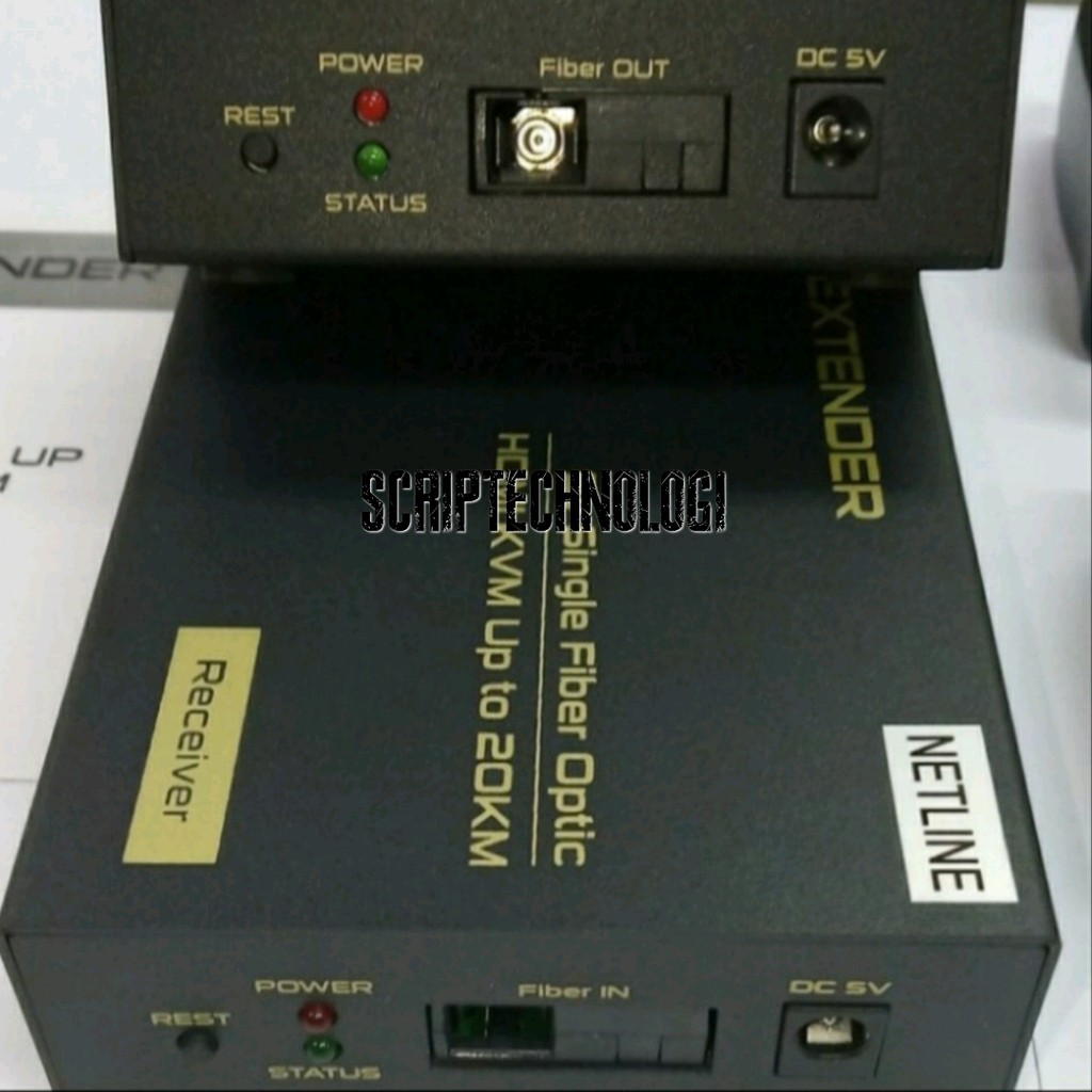 HDMI Extender over Fiber Optic (FO) - Up to 20km - Resolusi 1080p 60Hz Netline