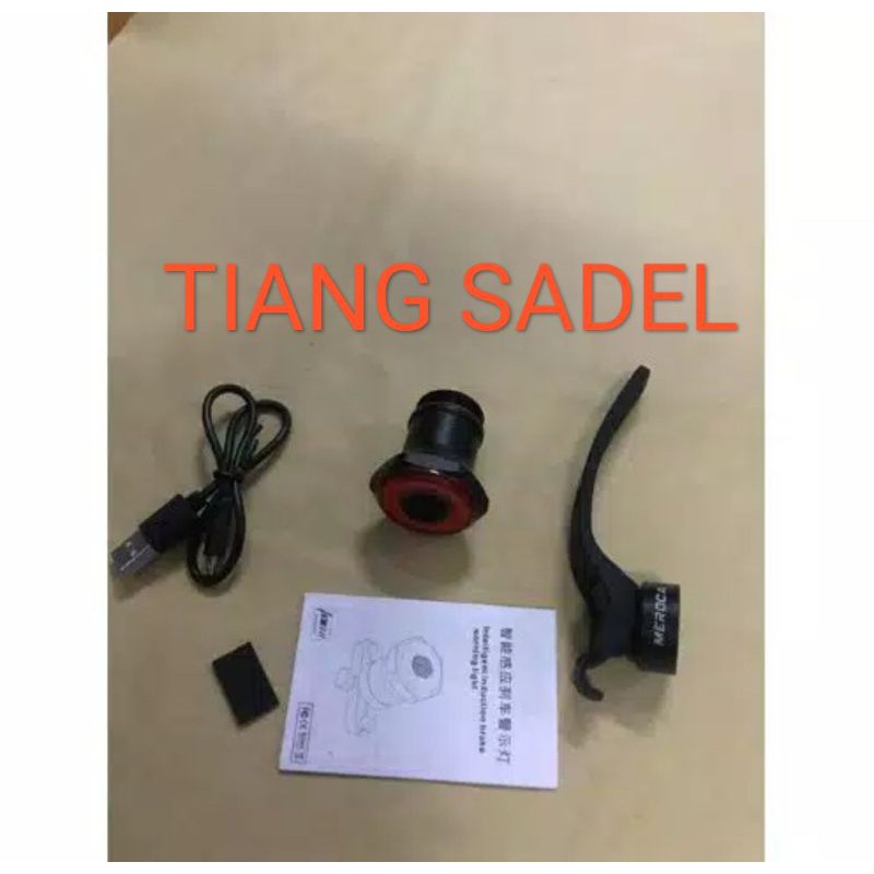 Meroca Lampu Led Belakang Sepeda Sensor Otomatis Led Meroca Sensor Brake Taillight COB Sensor Gerak