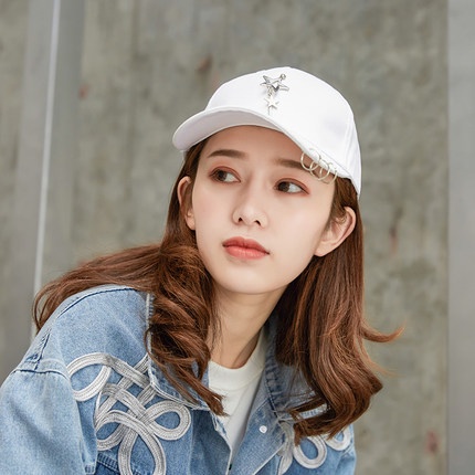 Topi Baseball Bahan Katun Aksen Bintang Gaya Korea Untuk Unisex