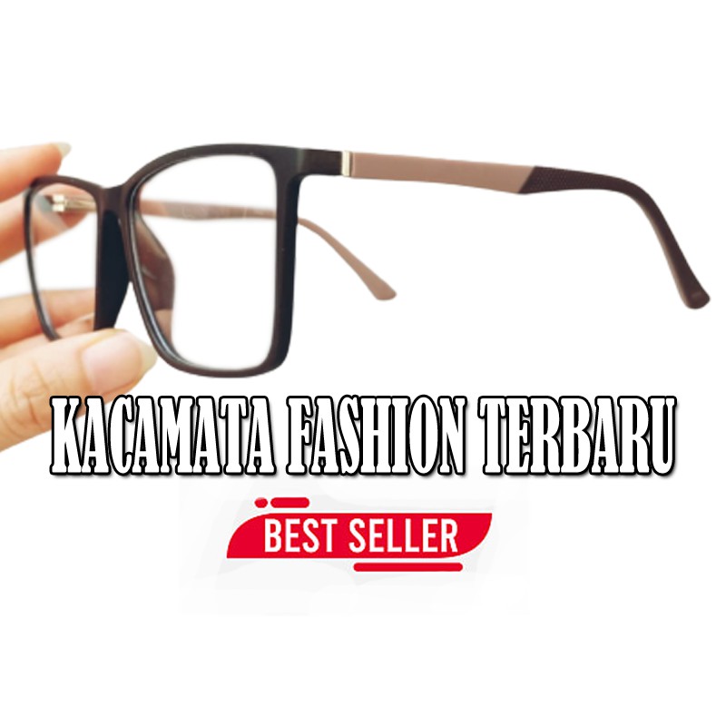 Kacamata Gaya Pria Wanita Transparan kaca mata Fashion Square Eye Glasses Man Woman Style Korean