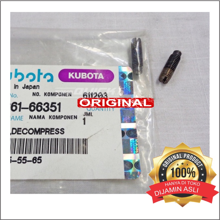 Baut drat penekan kopling SCREW DECOMPRES RD45 RD55 RD65 Original KUBOTA
