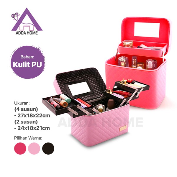 Adda Home - Tempat Penyimpanan Kotak Kosmetik Korea Portable Praktis