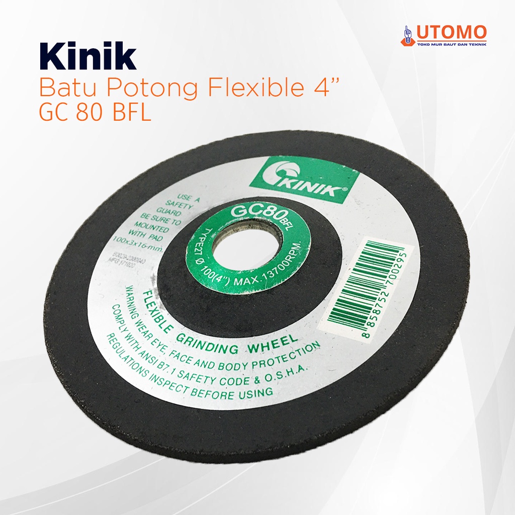 KINIK 4" BATU GC 80 GERINDA GURINDA POLES KACA GRANITE FLEXIBLE GC80