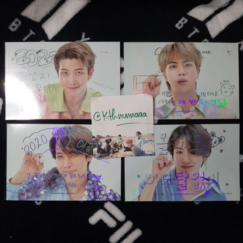 BTS - OFFICIAL MESSAGE CARD HOLOGRAM SEASON'S GREETINGS 2020 SG20
