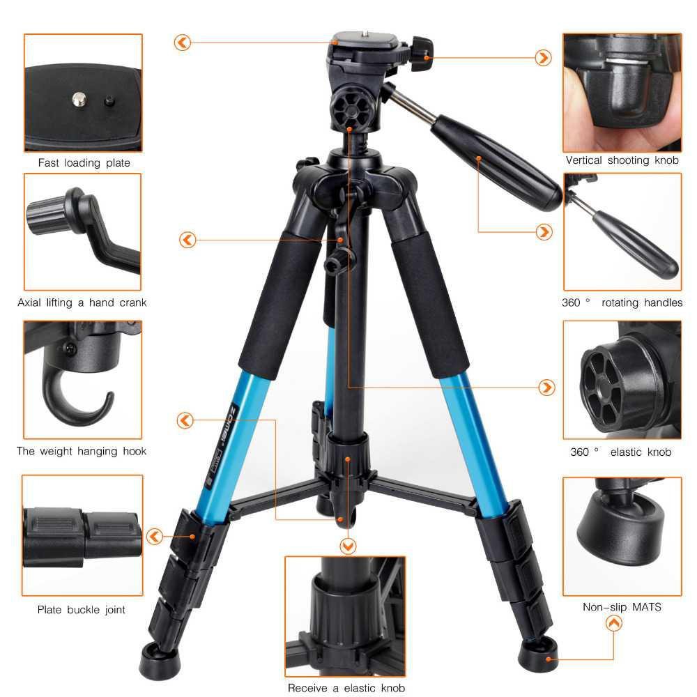 Zomei Professional DSLR Tripod &amp; Pan Head - Q111 [Hitam]