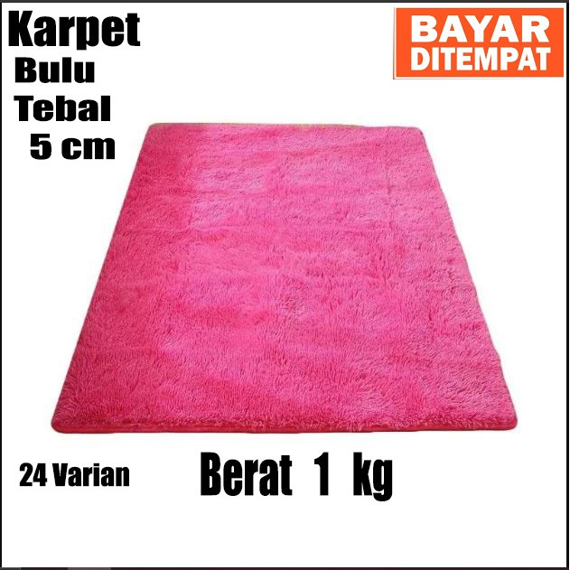 Karpet Bulu Rasfur tebal 5 cm 160x100cm Busa HDP