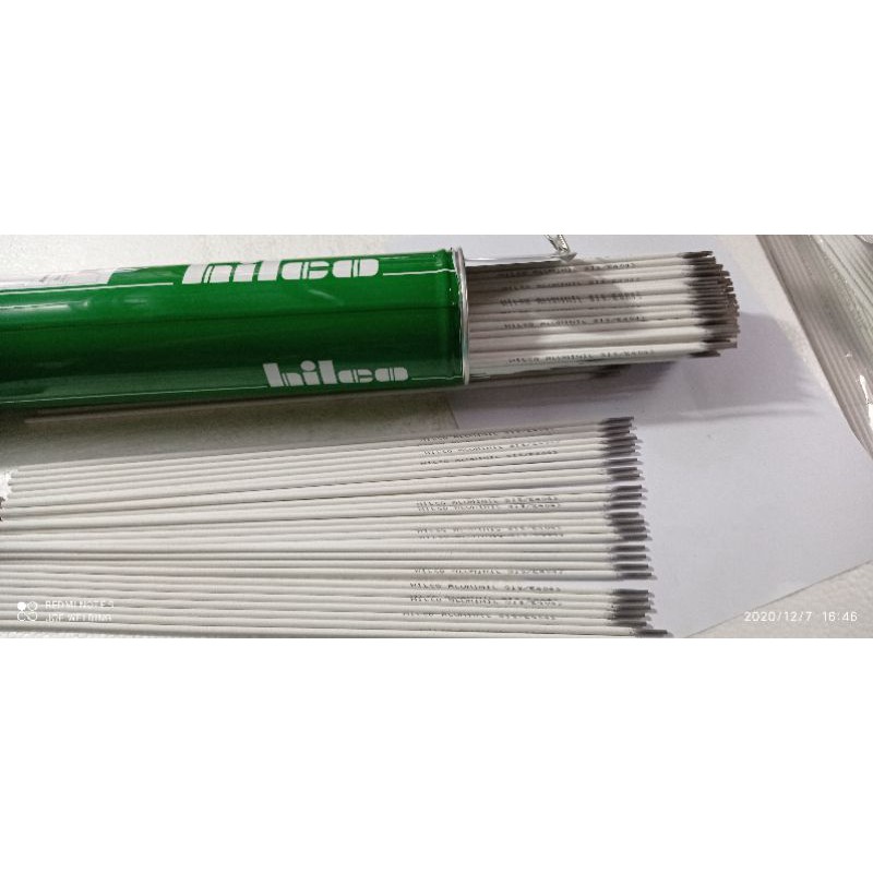 Kawat las listrik alumunium 4043 2.5mm 0.5kg