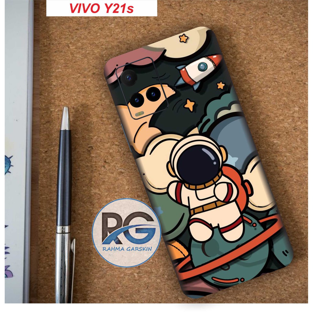 garskin hp vivo y21s motif nasa - isi 2pcs bisa custom gambar