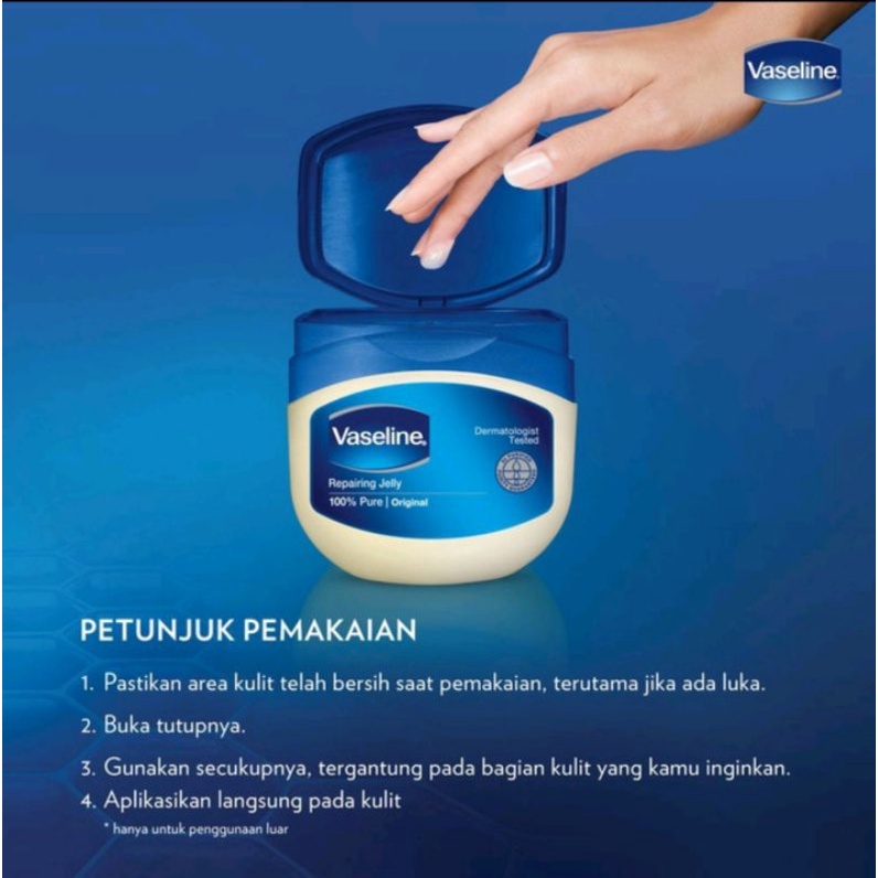 Vaseline Repairing Petroleum Jelly Lotion Original Pure 100Ml