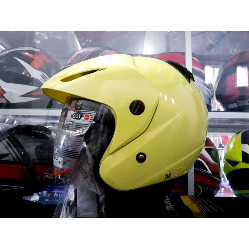 INK HELM CX22 SOLID YELLOW CREAM | INK HELM ORIGINAL SINGLE VISOR