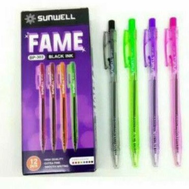 ballpoint sunwell fame BP-303 black ink