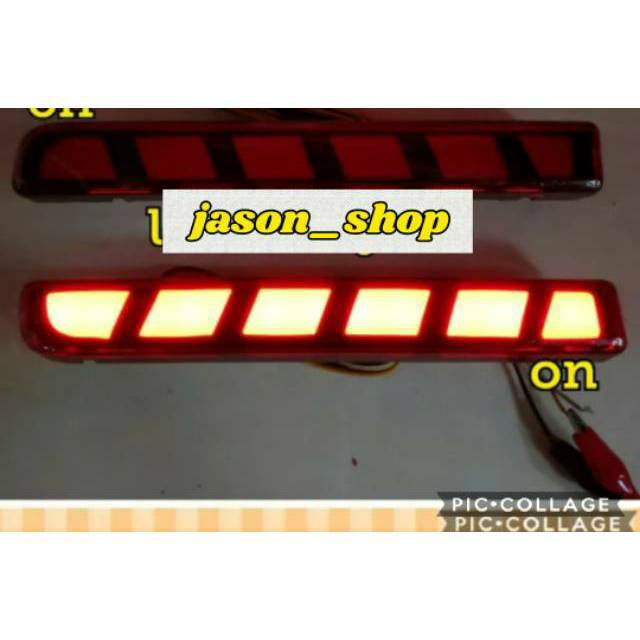 Sepasang Lampu Bumper Belakang New Rush Terios 2012-2017 Mata Kucing Reflector Bumper Belakang