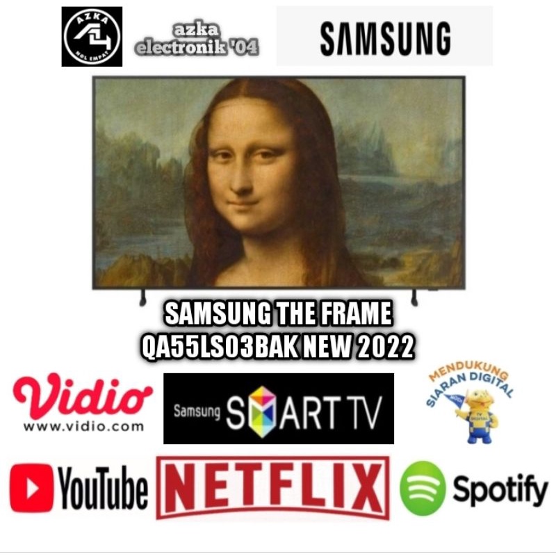 SAMSUNG THE FRAME QA55LS03B SMART TV TIZEN NEW 2022