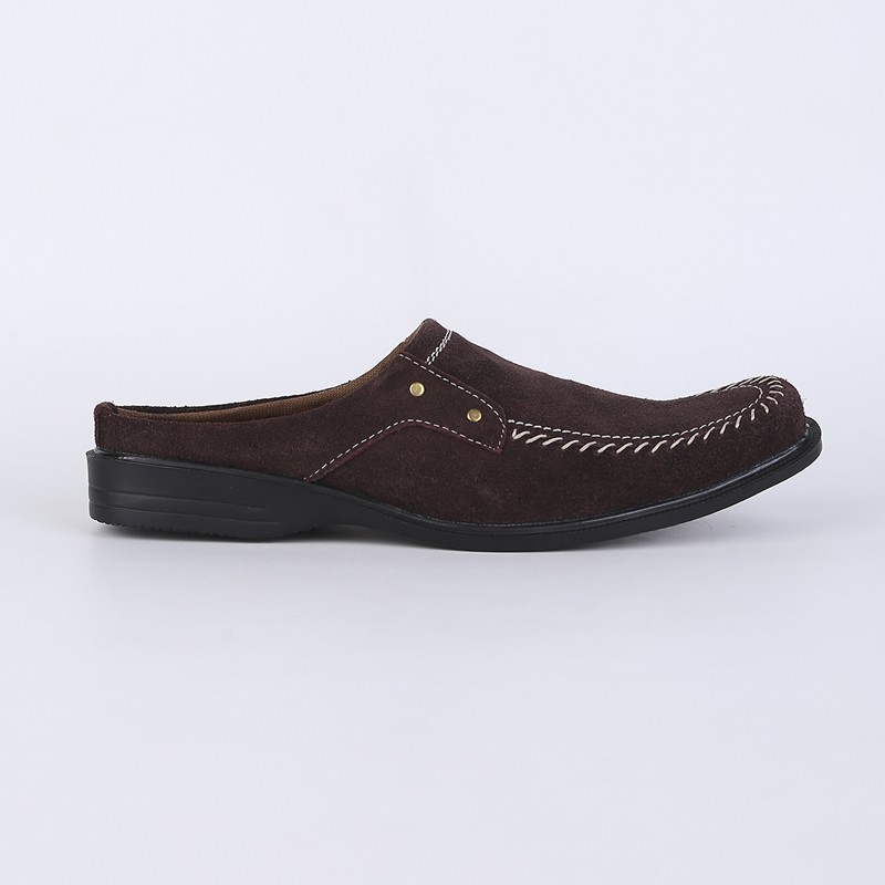 Sepatu Sandal Pria Sendal Bustong Casual Formal Kulit Coklat CTZ Sandal Sepatu Ukuran Jumbo-Besar Big size Hitam