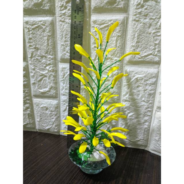 Bunga seruni kuning manik pot