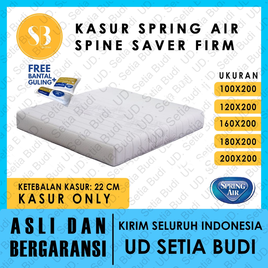Kasur Spring Air Nature Comfort Spine Saver 100 120 160 180 200