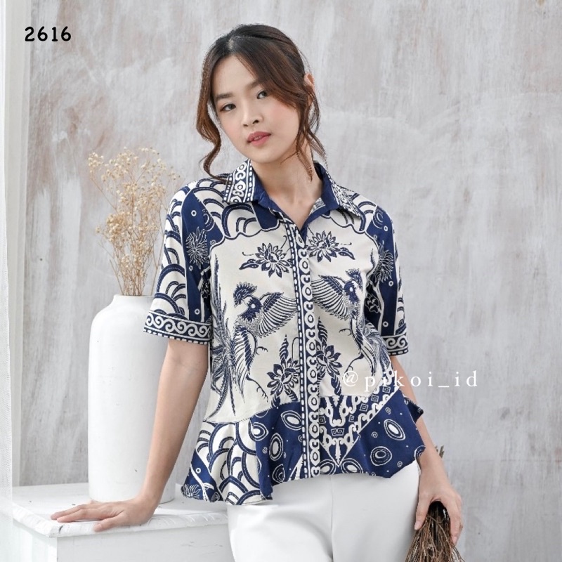 Batik cewek murah / baju batik murah / atasan batik murah / baju batik kantoran wanita murah / 288