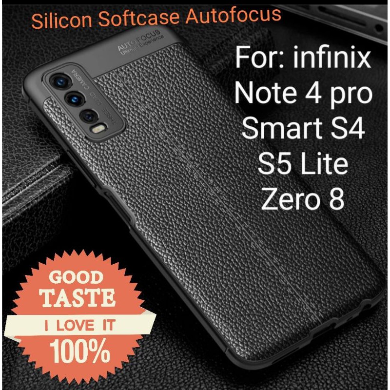 infinix Note 4 pro smart s4 s5 lite zero 8 Silicon Autofocus Leather Softcase Casing Cover TPU