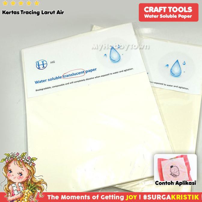 

[[BISA COD]] Water Soluble Paper Kertas Larut Dalam Air Transfer Paper Sulam - TRANSLUCENT