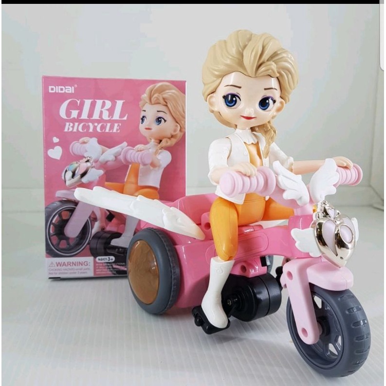 TERBARU Mainan Anak Bicycle Dancing / Sepeda Menari-BICYCLE FROZEN PINK