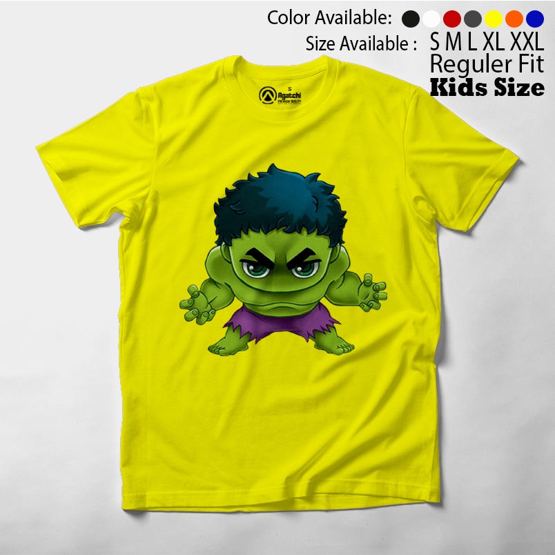 Baju Anak / Kaos Atasan Anak / Kids T Shirt Baby Marvel Chibi Kawaii Hulk