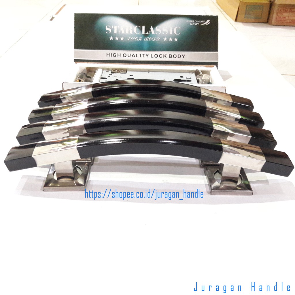 promo paket handle pintu murah 33 cm tarikan pintu stainless model sabit gagang pintu