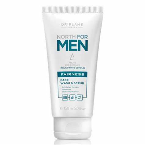 north for men fairness face wash & scrub oriflame sabun wajah cowok pria sabun cuci muka mencerahkan