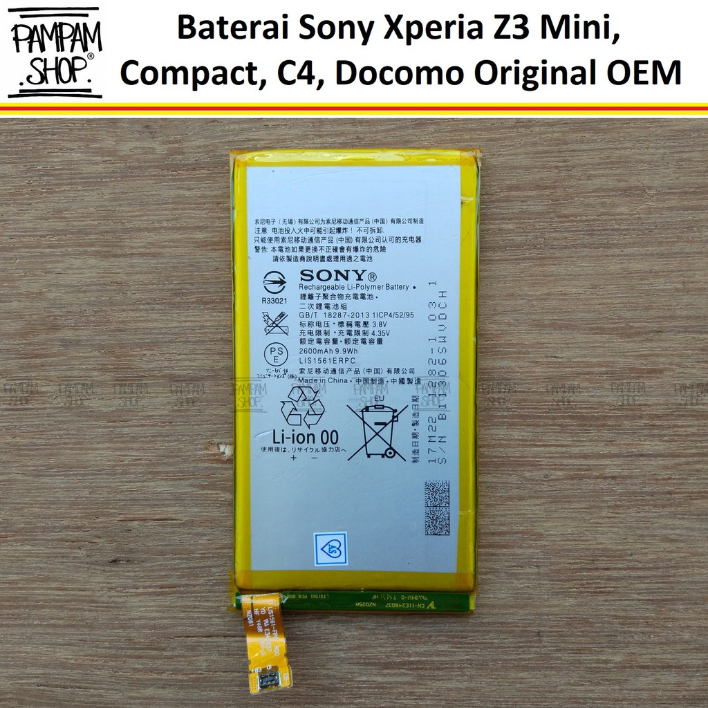 Baterai Handphone Sony Xperia Z3 Mini Compact C4 Docomo Lis1561erpc Original Oem Batrai Shopee Indonesia